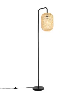 Orientálna stojaca lampa bambus - Yvonne