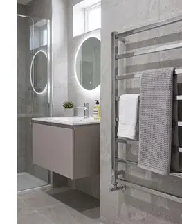 Mario-Radiators Kúpeľňový rebríkový radiátor TOKIO 174W/230V 80x53 cm nerez/lesklý chróm 1.2.0600.03.P