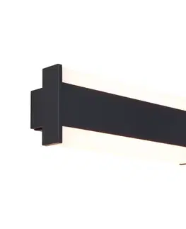 Moderné nástenné svietidlo čierne 30 cm vrátane LED CCT IP54 - Vanya