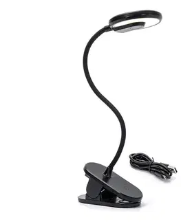  B.V.  - LED Stmievateľná nabíjacia stolná lampa s klipom LED/3W/5V 1800mAh čierna B10311BB1