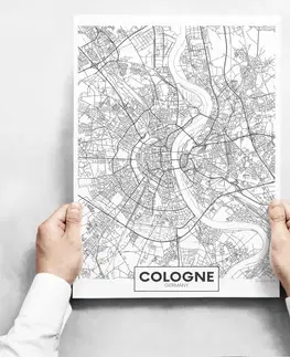 Obrazy na stenu - Map Of Cologne II