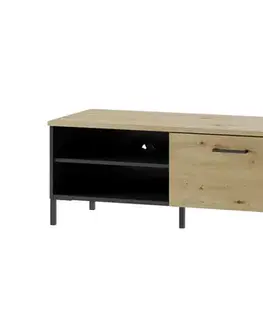 LOVENA 25 TV stolík, dub artisan/čierna
