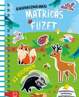 Újrahasználható matricás füzet - Az erdőben - Agnieszka Bator