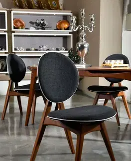 Set stola a stoličiek (5 kusov) Touch Wooden - Anthracite