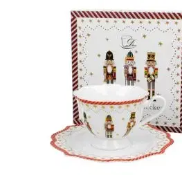 Porcelánová šálka s podšálkou Vianočný luskáčik 190 ml