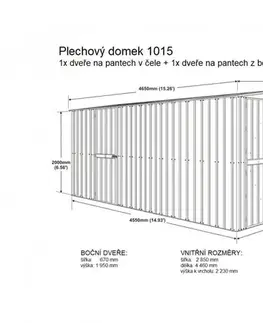 Záhradný domček kovový Lanitplast