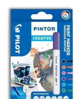 Pilot Pintor Sada Akrylový popisovač 6 ks, (F) tenký, Creative