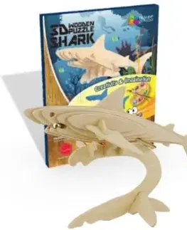 Drevené 3D Puzzle Žralok