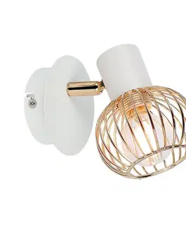 Nástenná lampa 1X40W E14 biela/zlatá OSLO