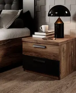 SYNONYM 22 nočný stolík, dub Flagstaff/ čierna