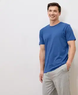 Tričká, 2 ks, námornícke modré, modré