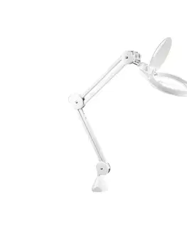 Extol - LED stmievateľná stolná lampa s lupou LED/10W/230V biela 43162