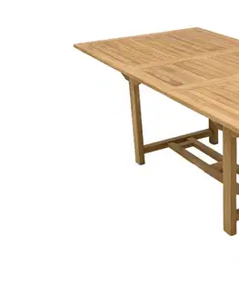 DEOKORK Záhradný obdĺžnikový stôl MONTANA 160/210 x 90 cm (teak)