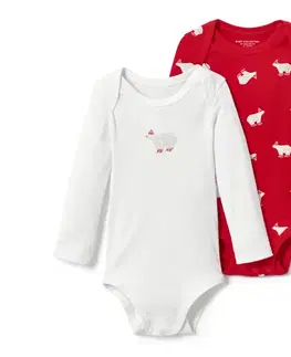 Detské body s dlhým rukávom, 2 ks