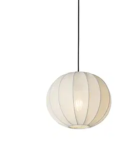 Japonská závesná lampa biela hodvábna 30 cm - Plu