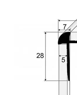 Schodový profil pre krytiny do 5 mm (skrutkovací) Šampaň E02