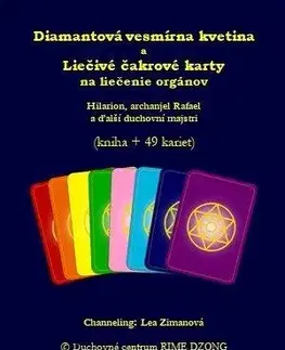 Diamantová vesmírna kvetina a liečivé čakrové karty na liečenie orgánov (kniha + 49 kariet) - Lea Zimanová