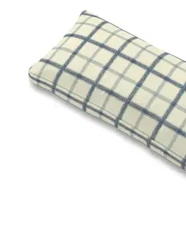 Dekoria Poťah na vankúš Karlstad 67x30cm, modré káro na svetlobéžoom podklade, Poťah na vankúš Karlstad 67 x 30 cm, Avinon, 131-66