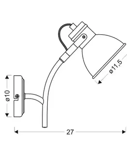 Nástenná lampa ZUMBA 1xE14 Candellux