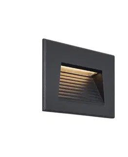 Moderné zapustené nástenné svietidlo čierne 11,5 cm vrátane LED IP65 - Trem
