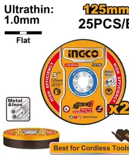 INGCO Kotúč rezný na kov 125x1x22,2mm INGCO, sada 25ks