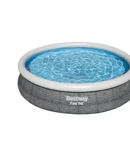 Bazén samonosný sivý rattan 3.66x0.76 m 57443