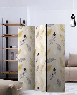 Paraván Golden Feathers Dekorhome