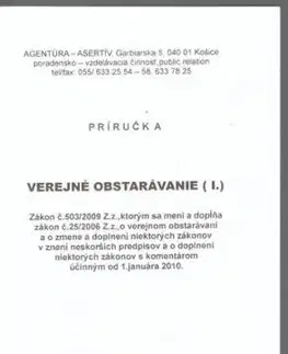 Verejné obstarávanie I. - príručka