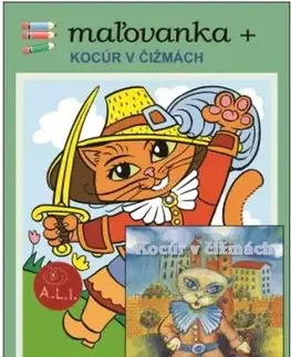 Maľovanka + CD - Kocúr v čižmách