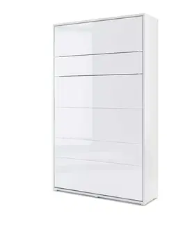 Dig-net nábytok Sklápacia posteľ Lenart BED CONCEPT BC-02p biely lesk | 120 x 200 cm