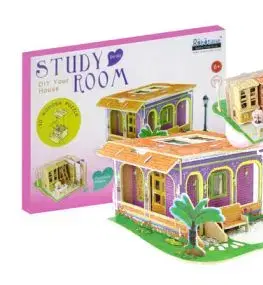 Drevené 3D puzzle Študentská izba