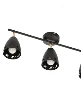 Stropná lampa 3xE14 70cm COTY STRIP ČIERNA