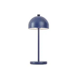 Stolná lampa modrá vrátane LED IP54 Nabíjateľná s nabíjacou stanicou - Squirrel