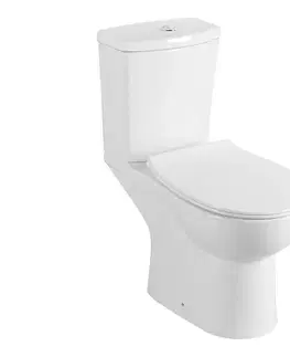 Sapho - WC kombi s bidetovou sprškou, zadné odpadové pripojenie, keramika/biela PC106