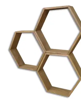 Nástenná polica Hex001