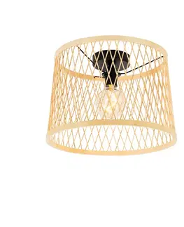 Rustikálne stropné svietidlo ratan 40 cm IP44 - Calamus