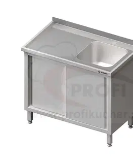  Umývací stôl krytovaný s drezom 400x400mm - posuvné dvere 1700x600x850mm
