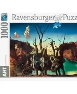 Puzzle Salvador Dalí: Labute odrážajúce sa vo vode ako slony 1000 Ravensburger - Ravensburger