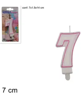 MAKRO - Sviečka tortová 7 ružová