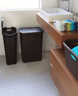 CURVER Kôš na špinavú bielizeň STYLE 60L | hnedá