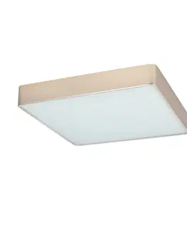 Stropné svietidlo Quattro, štvorcové perleťové stropné svietidlo 35x35, 18W LED, biele tienidlo 4000K