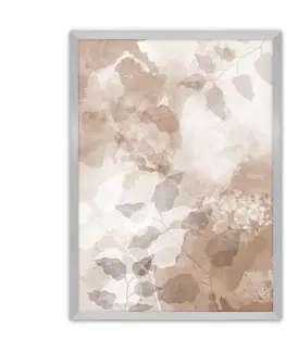 Dekoria Plagát Beige Art, 40 x 50 cm, Ramka: Srebrna