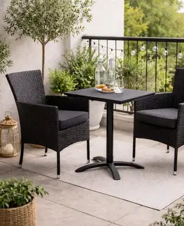 RISTORANTE II záhradná zostava 1+2, čierny antracit