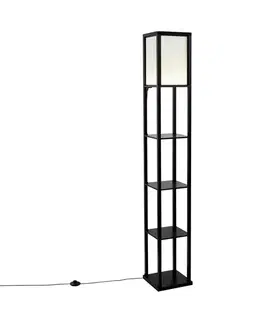 Dizajnová stojaca lampa čierna a biela vrátane LED - Nea