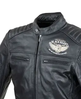 W-TEC Black Heart Wings Leather Jacket čierna - XXL