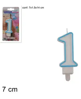 MAKRO - Sviečka tortová 1 modrá