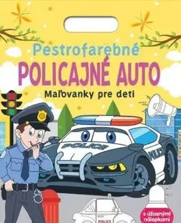 Pestrofarebné policajné auto - Maľovanky pre deti