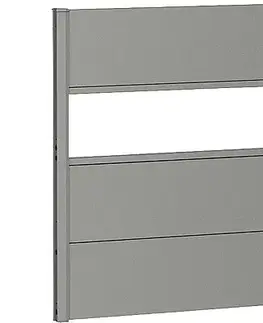 Biohort Zástena na ochranu súkromia BIOHORT s akrylovým panelom - výška 91 cm (šedý kremeň metalíza) 96 × 91 × 4,4 cm