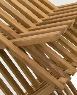 DEOKORK Záhradný odkládací stolík FLOW (teak)