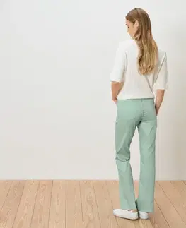 Bootcut džínsky – strih »Lou«, zelené